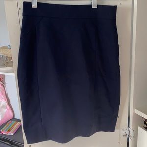 H&M navy blue pencil skirt